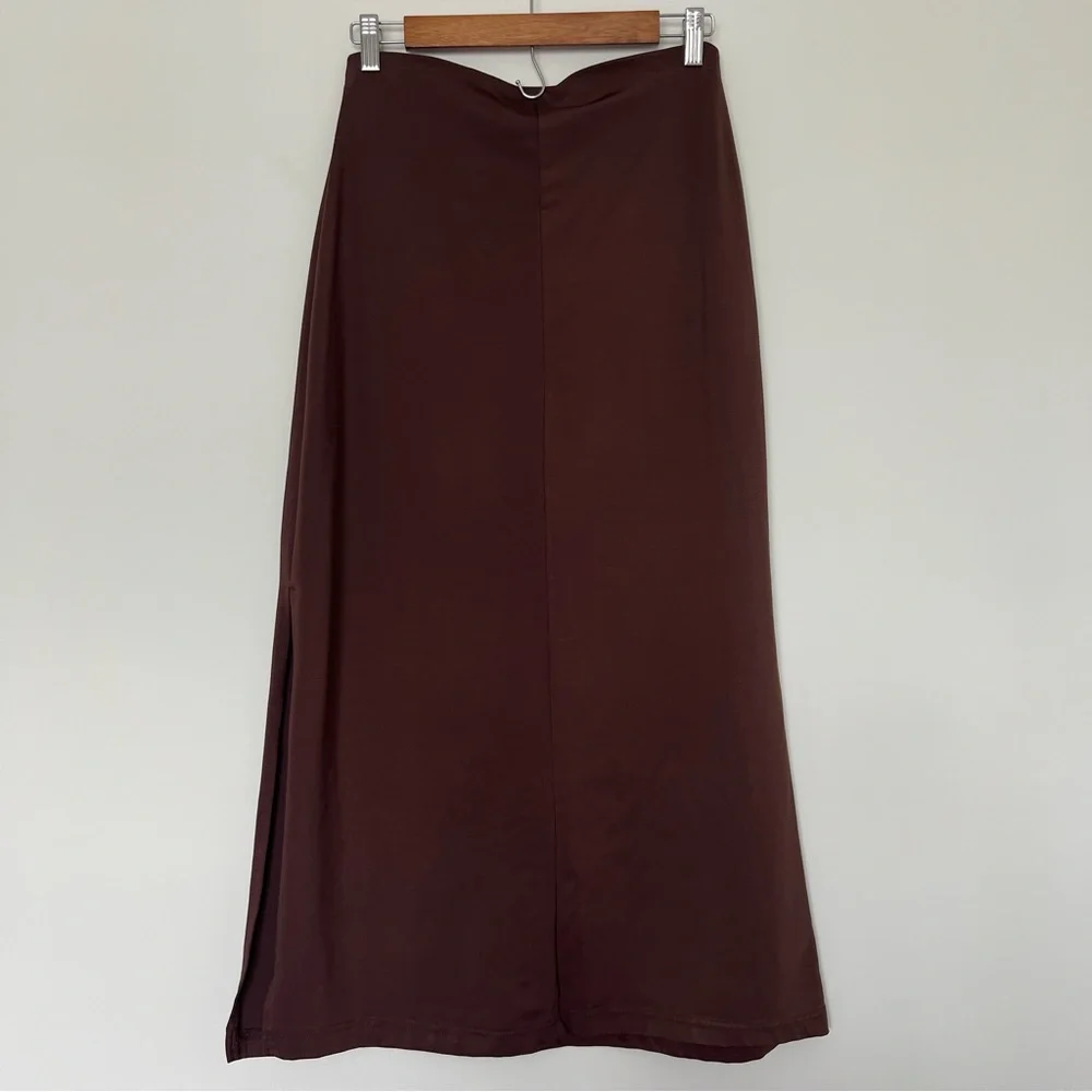 Vintage 90s/Y2k Kathy Ireland Brown Midi Skirt